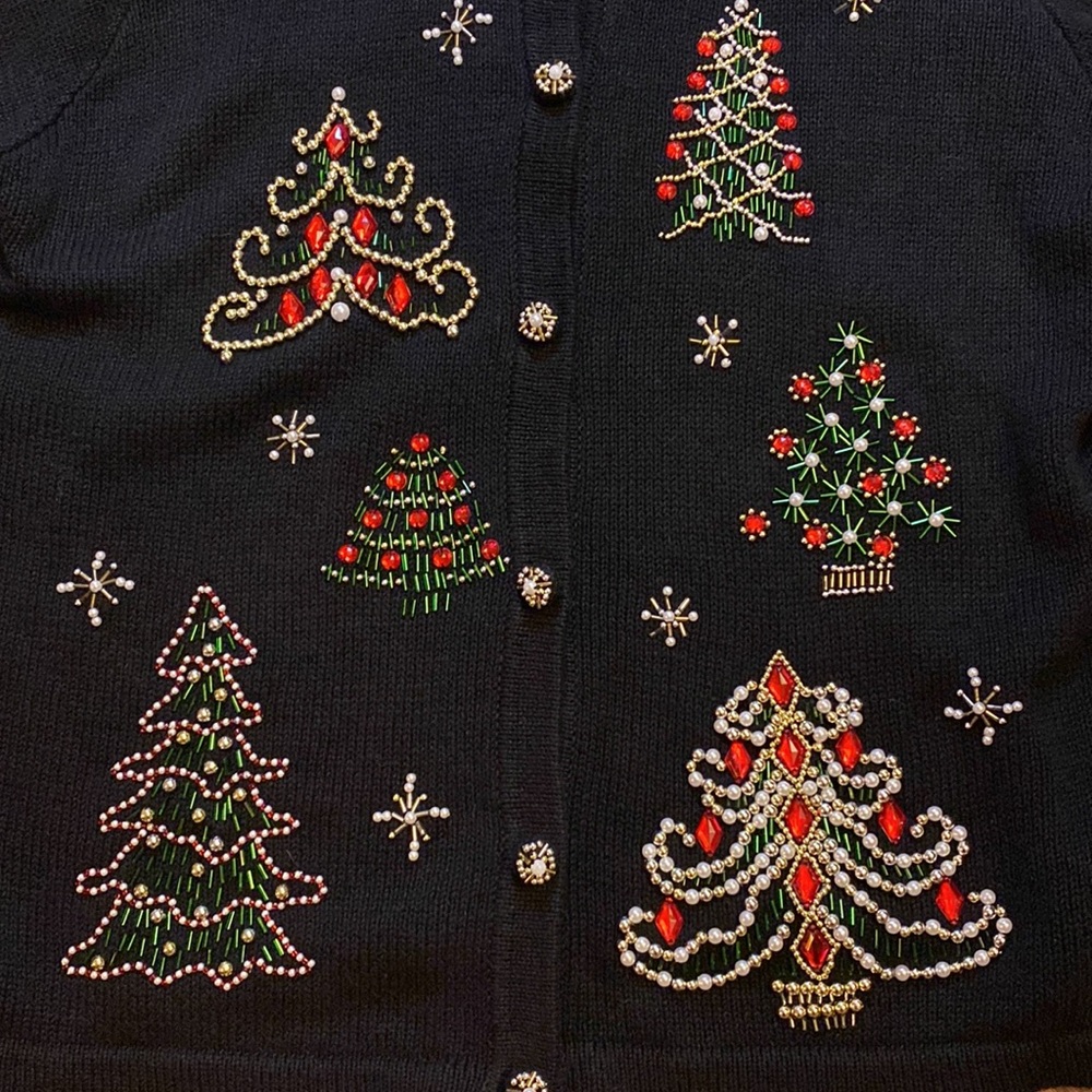 Lemon Grass Jeweled Holiday Sweater - Picture 3 of 8